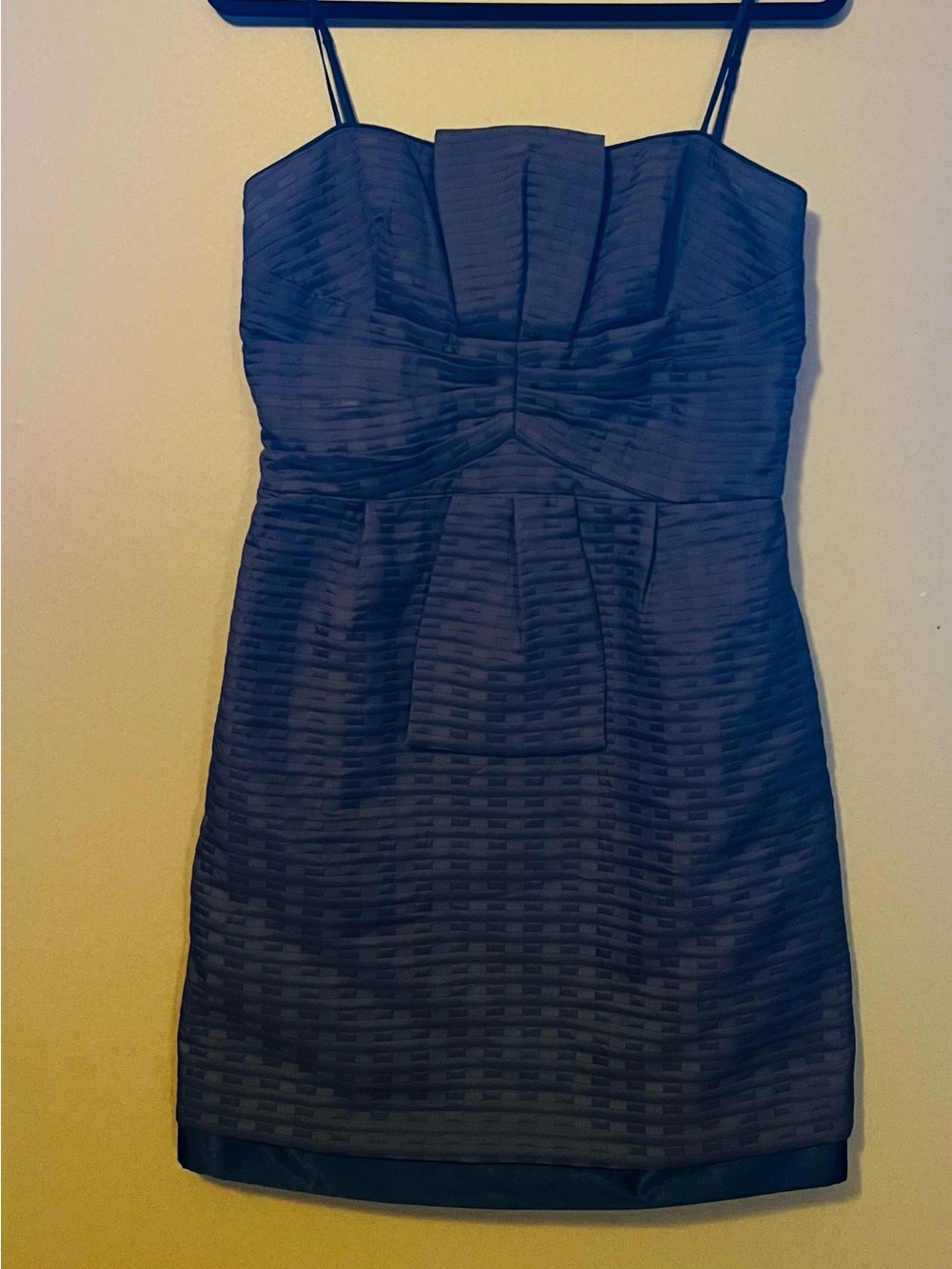 Max & Cleo Black Strapless Textured Mini Dress